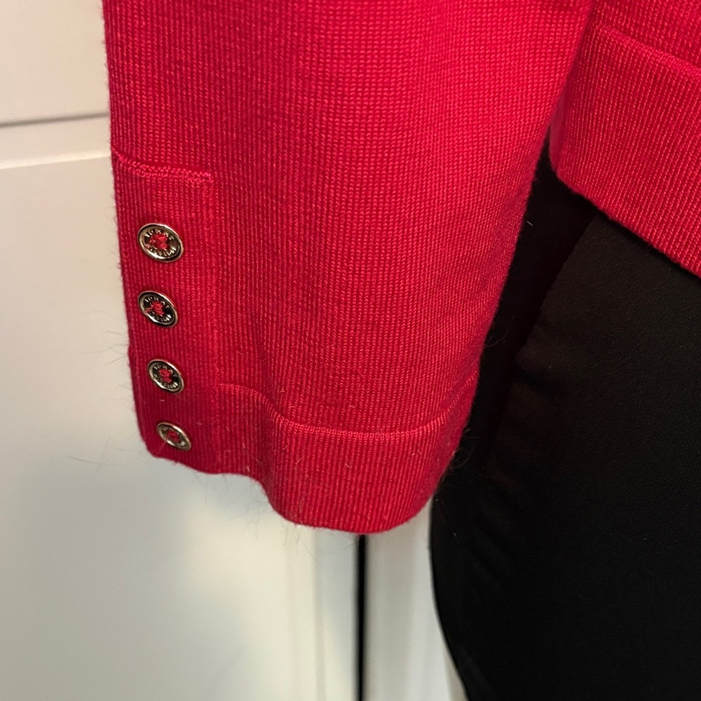 Tommy Hilfiger Raspberry Colored Women's Cardigan - Picture 2 of 4